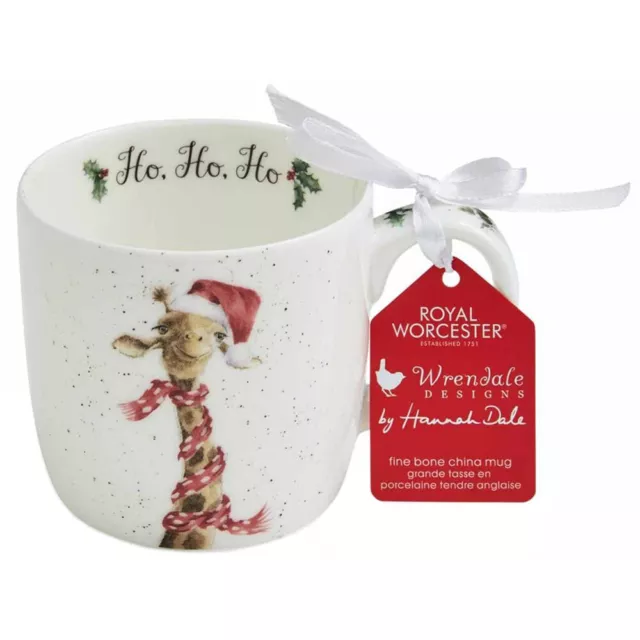 Wrendale Designs Mug Ho Ho Ho Giraffe 310ml Fine Bone China from Royal Worcester