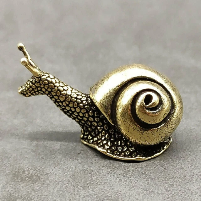 Figurines d'escargot laiton massif petite statue maison décoration cadeau animal