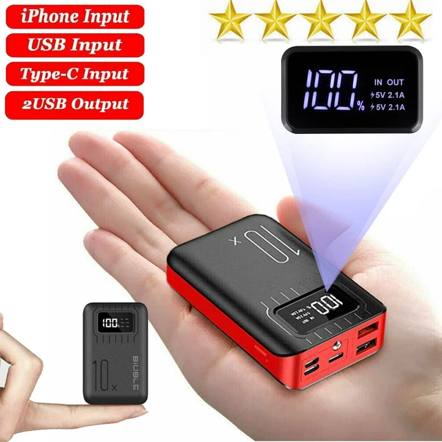 9000000mAh Power Bank LCD Mini Fast Charger Battery Pack for Phone & Heated Vest