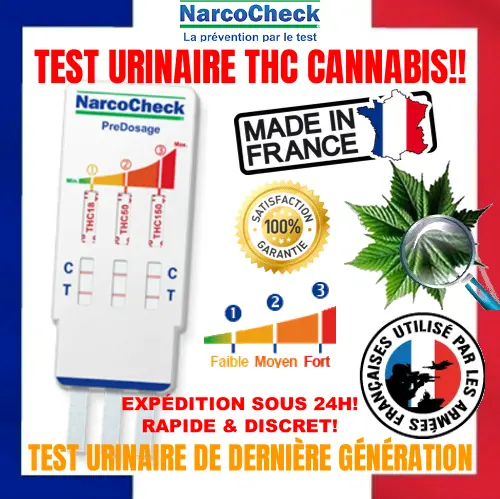 Test THC PréDosage (cannabis sur 3 paliers) - NarcoCheck