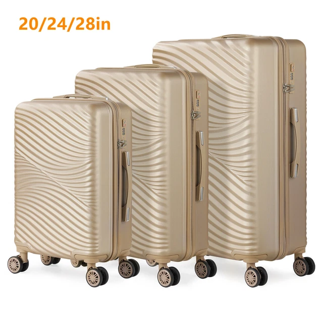 3PCS SET Luggage Spinner Hardshell Lightweight Suitcases TSA Lock 20/24/28in