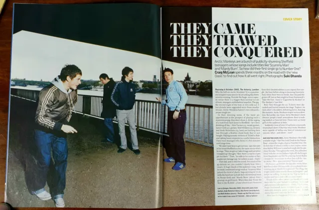 Arctic Monkeys Observer Magazine 1st Jan 2006 On Tour With Article Front Cover 2