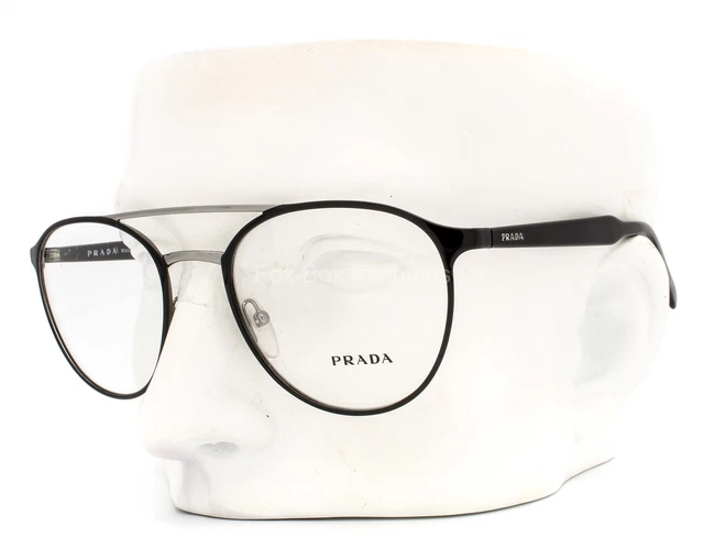 Prada VPR 60T 1AB-1O1 Eyeglasses Frames Glasses Black / Silver 51-20-140 w/case Prada VPR 60T 1AB-1O1 Eyeglasses Frames Glasses Black / Silver 51-20-140 w/case