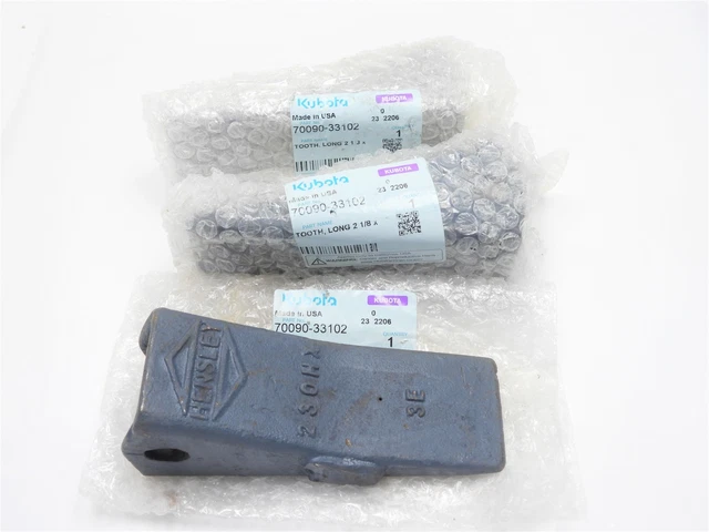 3-Pack OEM Kubota TOOTH, LONG 2 1/8 x 6 1/8 Part Number 70090-33102