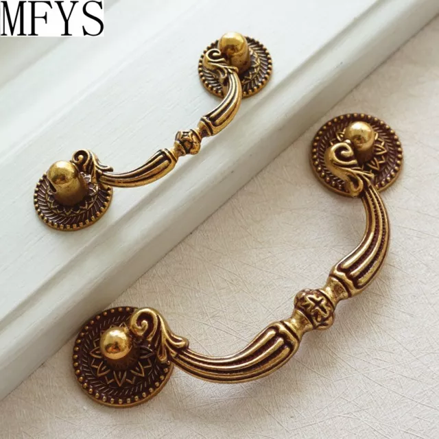 2.5" 3.75"Vintage Drop Bail Dresser Drawer Pull Cabinet Handle Knob