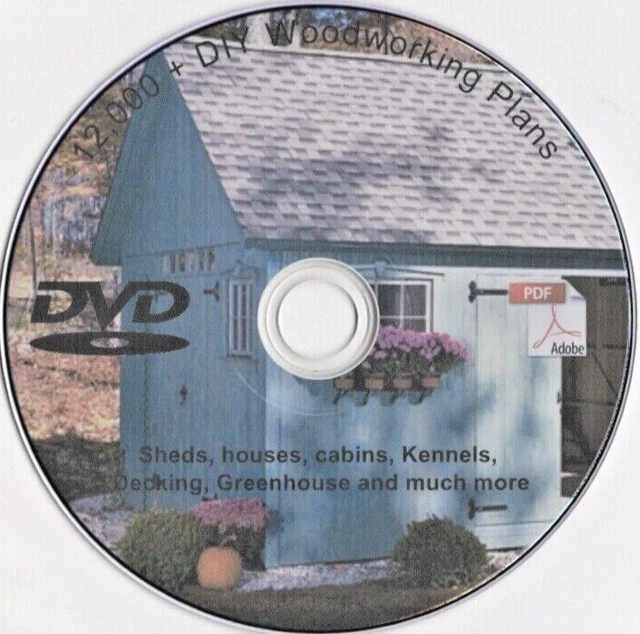 Holzarbeitspläne & Anleitungen Dvd - Über 12.000 Feilen - Schuppen, Pflanzer - Zum Selbermachen