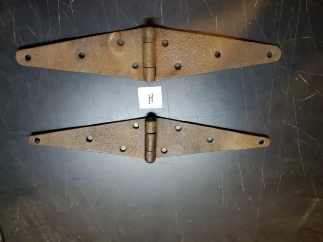 Rusty Vintage Barn Door Hinges 15  3/4 inches FREE SHIPPING