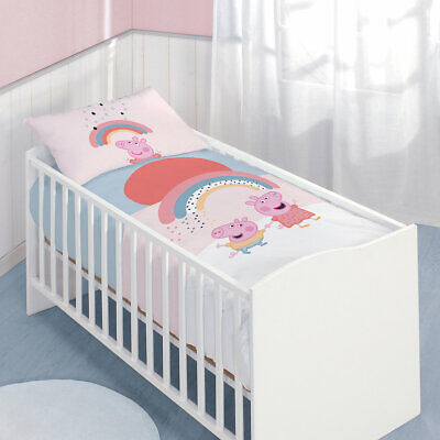 & Kindermöbel Babybetten Babybettwäsche Baby & Kind Babyartikel Baby Peppa Pig Wutz Schorsch Spannbettlaken 