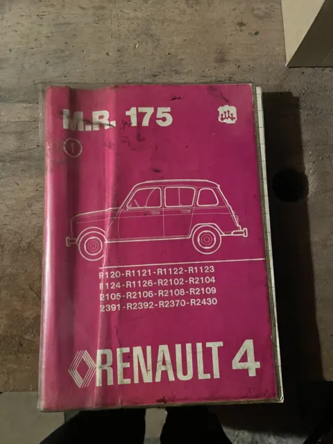 Manuel de Réparation / Manuel d’atelier Mécanique Renault 4 MR 175 1976 4L