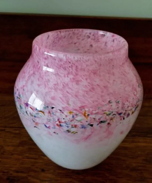 Perthshire Millefiori Cluthra Scottish Art Glass Vase 3