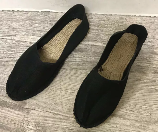 Destockage Veritable Espadrille En Toile «  Made In France « Noir @ Taille 39 ! 2