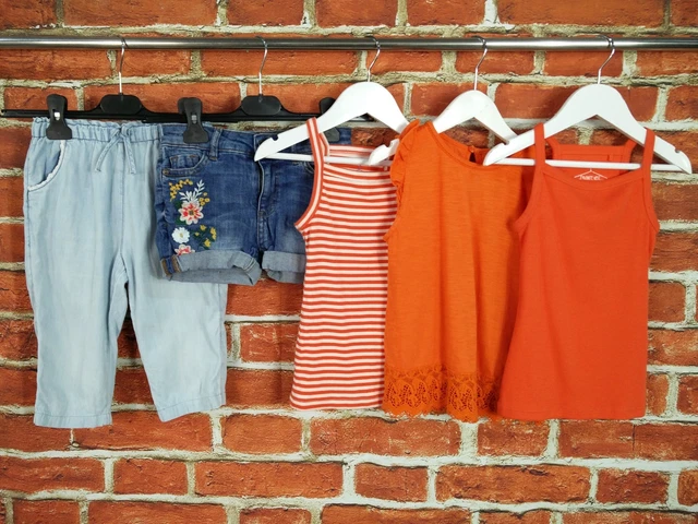 Pantaloncini In Denim Senza Maniche Per Ragazze Età 5-6 Anni Next Fatface Bambini 116 Cm