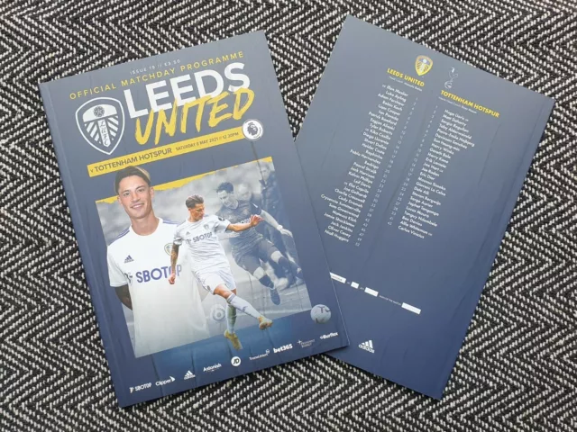 Leeds United v Tottenham Hotspur Spurs PREMIER LEAGUE PROGRAMME 8/5/21 LAST FEW!