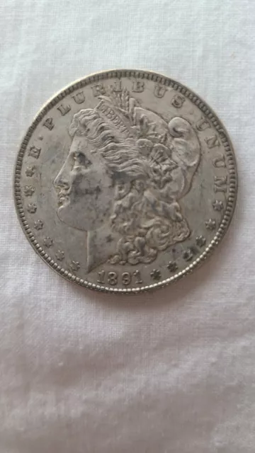 1891 Morgan Silver Dollar No Mint Mark