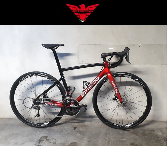 BICI BOTTECCHIA CORSA fibra carbonio freni disco tg 54 ruote mavic