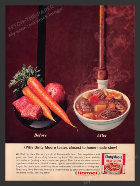 Hormel Dinty Moore Beef Stew Soup 1960s Print Advertisement Ad 1965