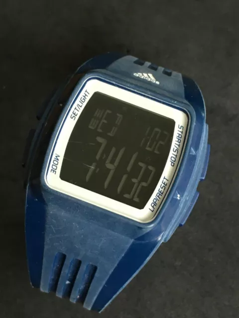 Adidas Hombre SPORTS Digital Noche Marina Duramo Reloj Adp 3268 Cron Alarma