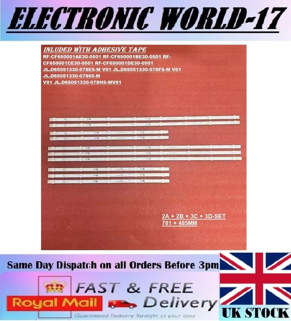 Striscia di retroilluminazione a LED per L65UE18 65A06USB