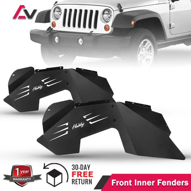 2Pcs For 2007-2018 Jeep WRANGLER JK/ JKU Front Inner Fender Liners Offroad Steel