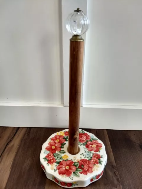 The Pioneer Woman Vintage Floral Paper Towel Holder with Rose Shadow Spoon Rest