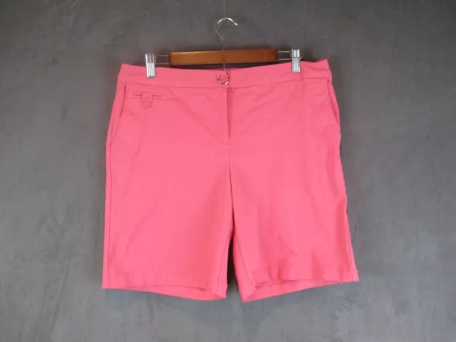 Izod Shorts Womens 14 Pink Performance Golf Chino Pockets Barbie Stretch