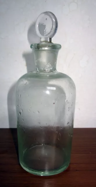 Bottiglia Flacone Laboratorio Chimico Vintage Con Tappo