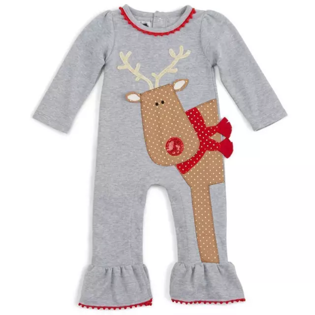 mudpie Rudolph Reindeer Christmas Outfit Newborn 0 3 6 Month Infant Baby Girl