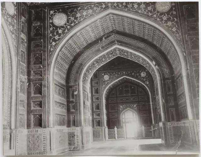 Großes Original 1890s INDIEN Agra, Taj Mahal