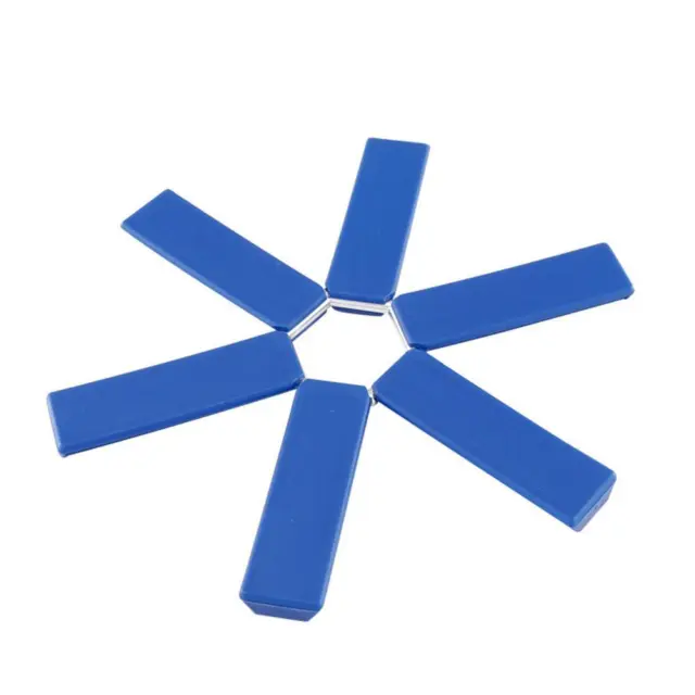 Almohadilla de cazuela plegable antiescalda soporte para ollas uso doméstico (azul)
