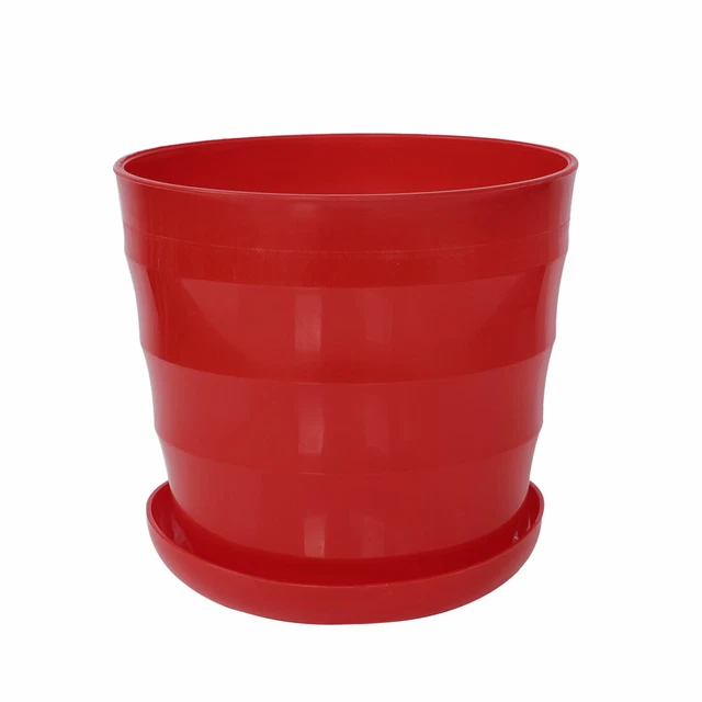 Pot de Fleurs Accueil  jardin 19cmØ Rouge Plante ronde plastique
