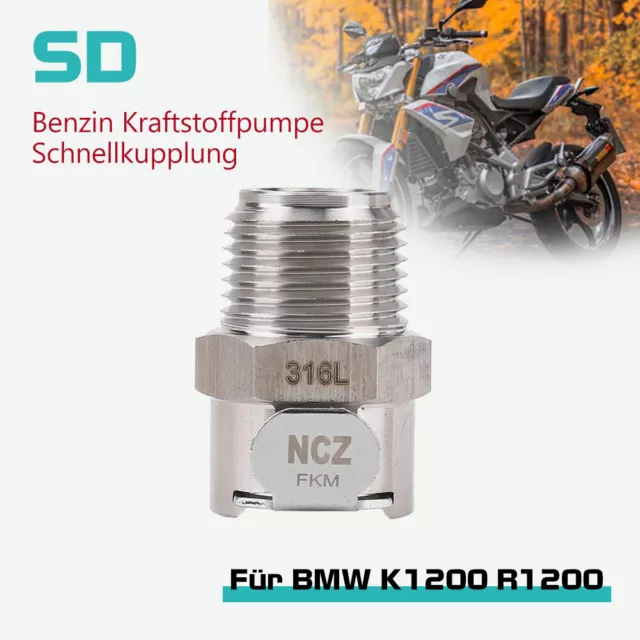 Benzin Kraftstoffpumpe Schnellkupplung Metall Ersatz Für BMW K1200 R1200 NEU