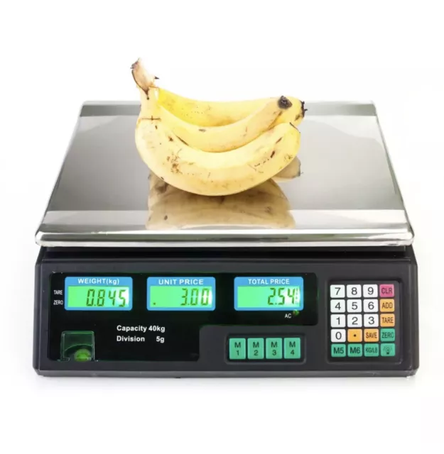 Digital Scale Weighting Kitchen Fruit Vegetable 40kg Weighing Home Use