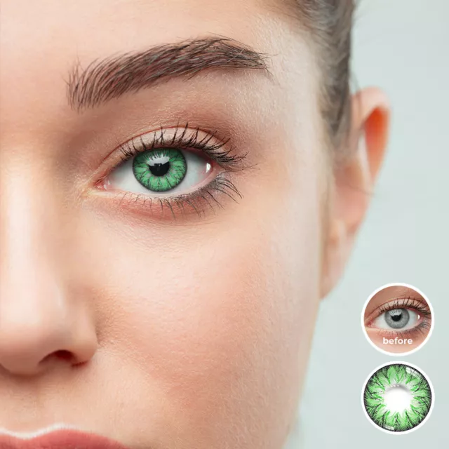 Jahres Farblinsen LuxDelux Soony Green - grüne Jahreslinsen / Kontaktlinsen grün