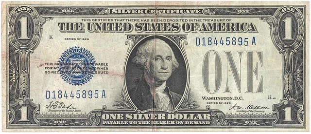 Series 1928   $1.00 Dollar Silver Certificate w/ Multiple Errors