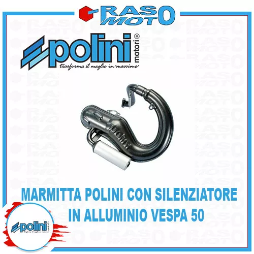 Marmitta Scarico Espansione Polini Terminale Alluminio Piaggio Vespa Special 50