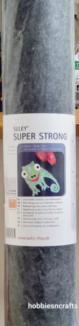 Gutermann Sulky Super Strong Embroidery Webbing 50cm x 1metre Grey