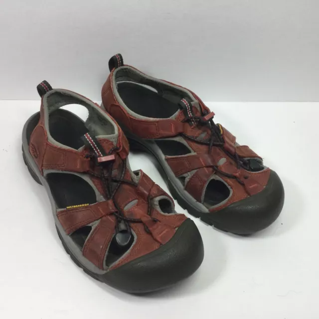 Keen Venice Sandal Womens Size 9 Brown Leather Waterproof Hiking Water Shoes