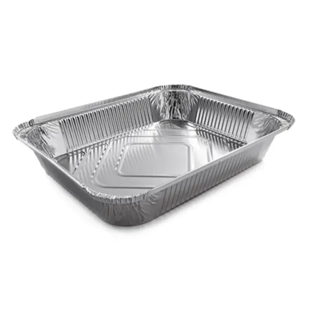 [50] Bandejas Aluminio para Alimentos 8 Porciones L 32x26x5 CM De Horno