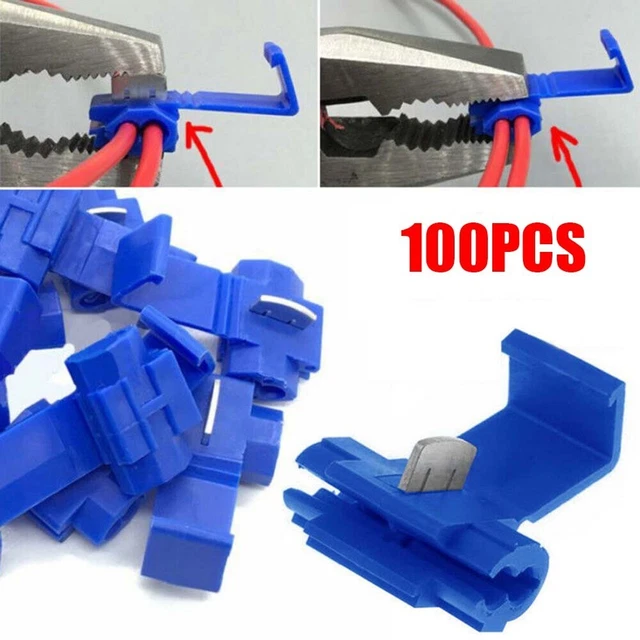Giunzione Terminali Crimpare Comune Blocco Elettrico Connettori 100Pcs