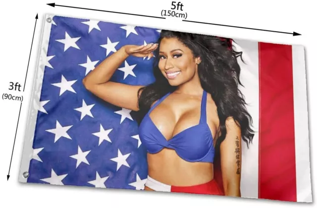 Nicki Minaj Rap Sexy Usa 3x5FT Flag Banner Music Singer Star College Dorm Frat