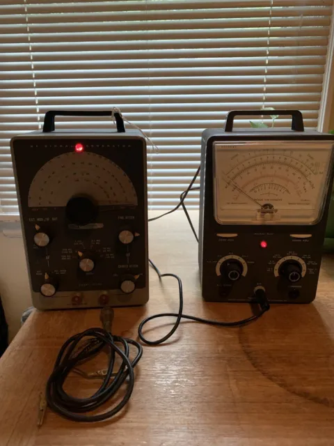 RF  Signal Generator And ￼Vacuum Tube Voltmeter  Heath M-10 and Heathkit IG-102