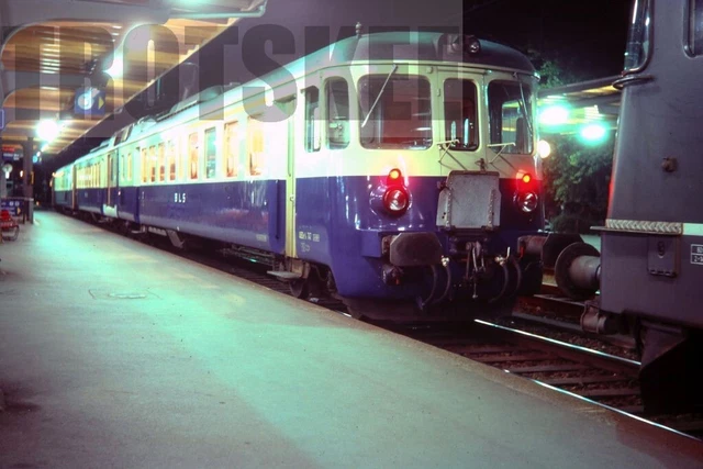 35mm Slide Switzerland BLS Bern Lotschberg Simplon Electric Railcar 747 1983