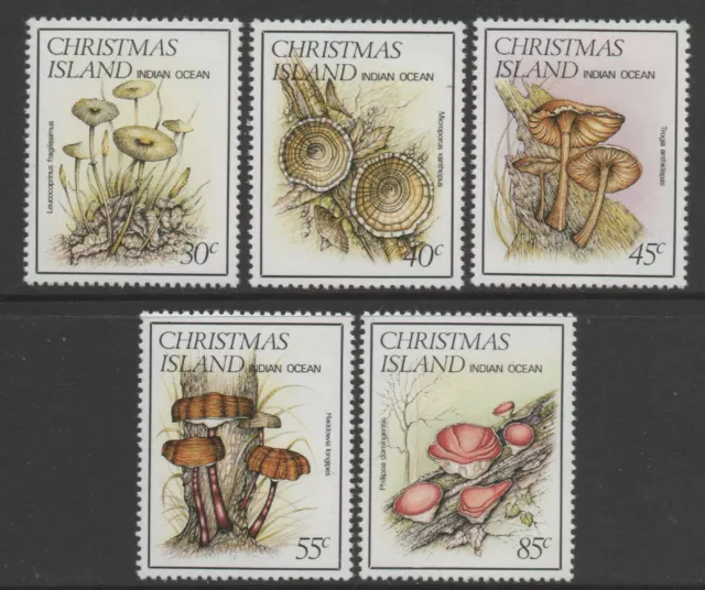 Christmas Island 1984 Fungi set of 5 MUH