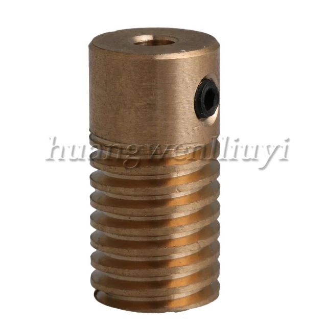 Yellow Brass 0.5M Worm Gear Shaft 3.17mm for Gear Transmission