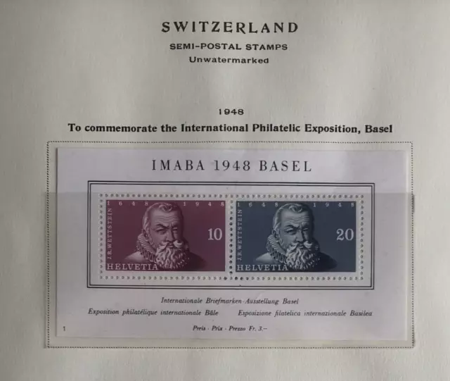 Switzerland Scott#B178 Souvenir Sheet MH Scott=$50
