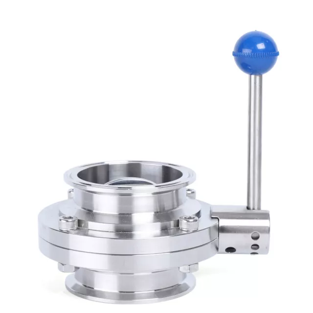 6" Sanitary Stainless Steel 304 Butterfly Valve Tri-Clamp Sealing NEW