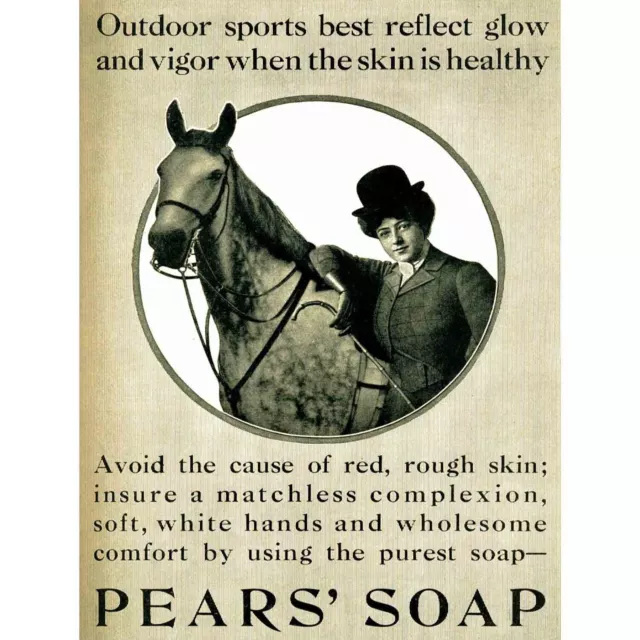 Advert Soap Woman Horse Health Beauty Usa 30X40 Cms Fine Art Print Art Poster Bb