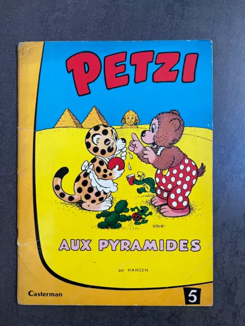 HANSEN, "Petzi aux pyramides", Casterman, 1966 / BD couleurs agrafée