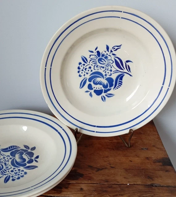 Secret De Gourmet Assiette En Pot Fleur Bleue D.21 Cm - Vaisselle Élégante En Grès