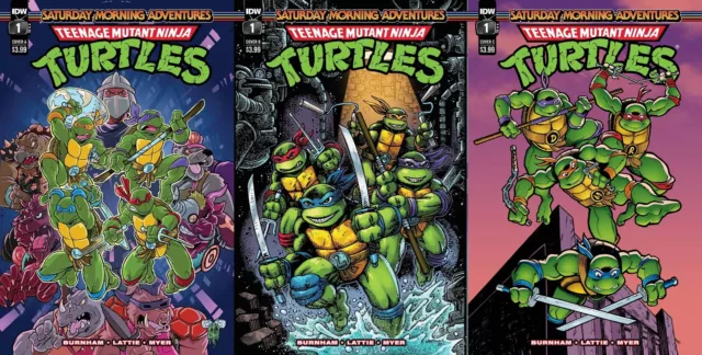 Teenage Mutant Ninja Turtles Saturday Morning Adventures 1 Nm Cvr A B C Set Tmnt